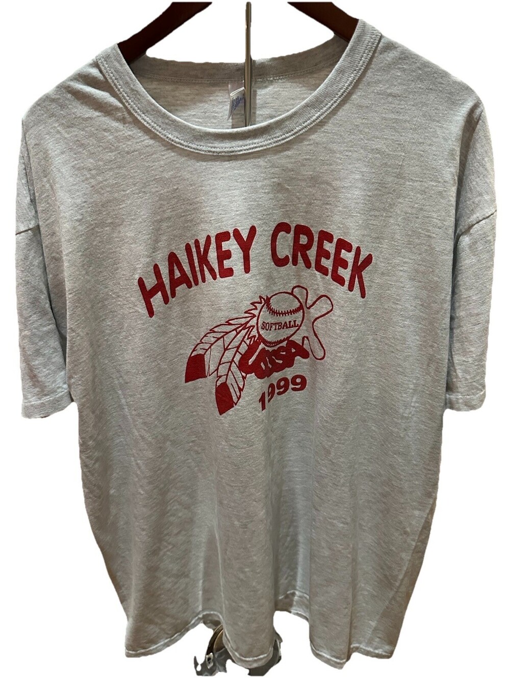 Vintage 1999 Haikey Creek Softball T Shirt Russell Athletic USA XL